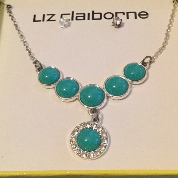 💃NWT Classic Liz Claiborne Necklace / Earrings💃 - Picture 2 of 6